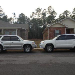 nose to nose before i put the lift on...