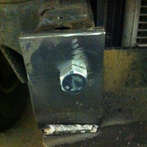Welded this plate only to the winch plate and bolted it to the mounting plate on the frame rail.
