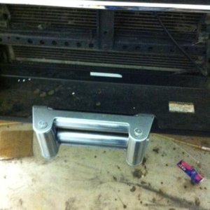 Fairlead on, going to replace with a low profile one and keep this one as a spare.