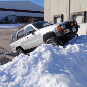 Having fun at work one winter
