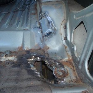 found cancer under the driver side rear seat. Cut that stuff out