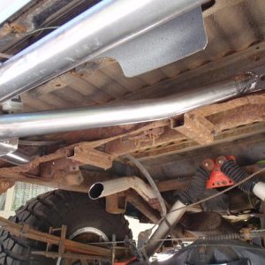 New rear bumper bolts to the old tire carrier crossmember