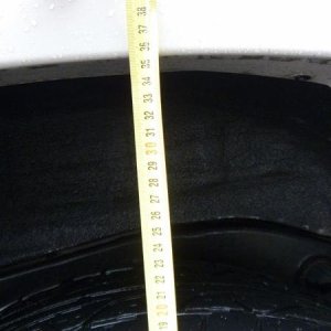 After Rear. Measured from top of rim.
