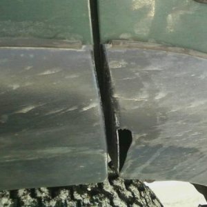 Flare damage from previous owner.