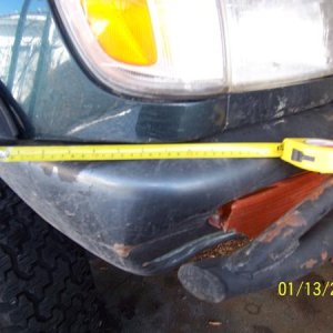 Damage from previous owner.