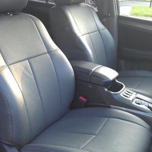 Installed Clazzio seat covers. Grey with Lt Grey stitching.