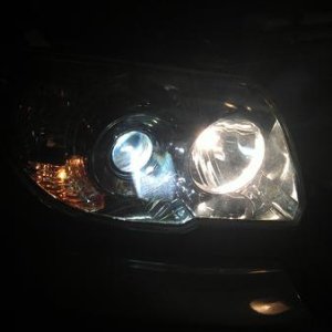 HID low beams with Stock high beams.