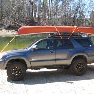 40 something year old canoe on top