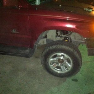 both FR/FL OME 2" installed stock tires