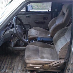 Junkyard seats out of an old Supra