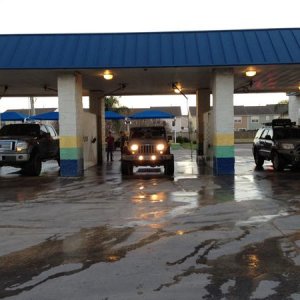 the dreaded post-offroading car wash
