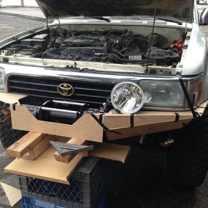 Starting the front bumper