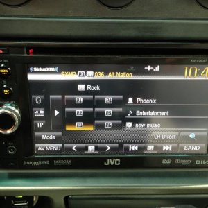 JVC KW AV60 BT multimedia head unit.