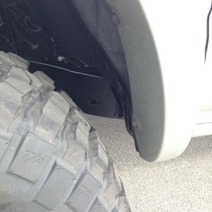 Left front fender clearance.
