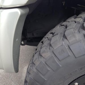 Left front fender clearance.