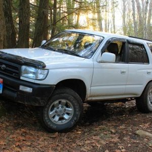 My 4runner on Porter Road. Took this while a friend was scouting ahead to see whether or not it was a wise idea to attempt the rest solo.