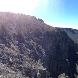 1000 ft above the Rio Grande just across the river from Los Alamos, New Mexico  March 2013