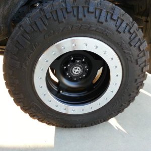 just shy of 33s by a quarter inch