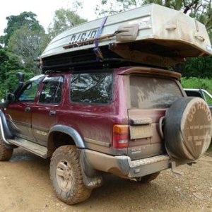 Rear shot ... River was impassable for my friend who had no snokel on his Hilux.