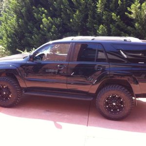 The first time she came home with the new wheels, tires and lift!