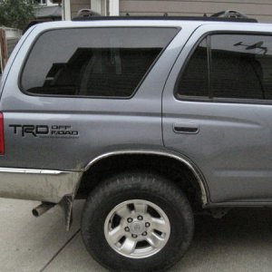 TRD decals and running boards removed