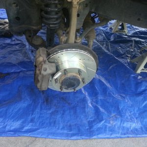 New cross drilled rotors