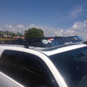 A shot of the wind deflector