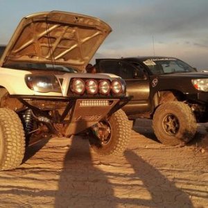 Tom P. / Jasmine D.'s post from Facebook. Toyota Tacoma w/ 16x8" Konig Countersteer Offroad wheels.