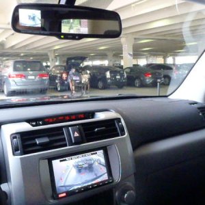 Both Monitors displaying backup cam