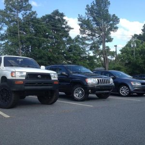 Mine and friends cars.