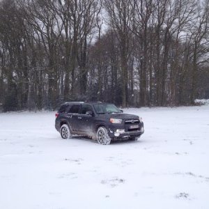 Out in the snow