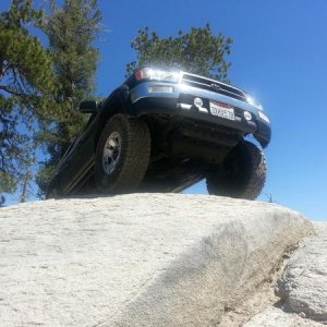 Cliff hanger near Bald Mt.