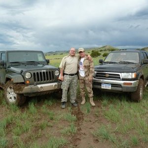 Jake & his Jeep, me & my T4R in N.W. Colorado