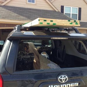 Loaded up with lumber.
