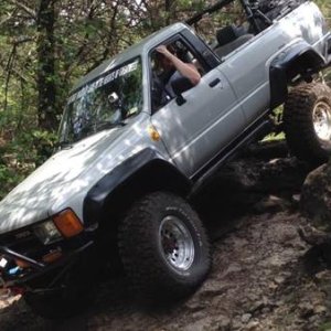 Going down "Big Dump" at KS Rocks