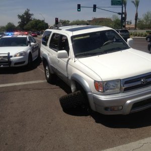 Missed a pole by 10 feet, thankfully only going 10 MPH