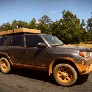 the drive home with the roof rack I won on my roof rack