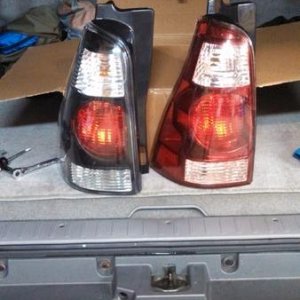 New and old tail lights