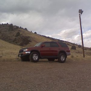 97 sr5 265/75 16 DURAtracs. Elbow Delete, Deckplate Mod, Throttle body Spacer, K&N, Stripped Badges, Trimmed Bumper.