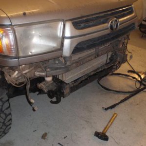 bumper has been removed
