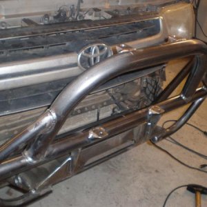 bumper bolted on and light tabs welded on