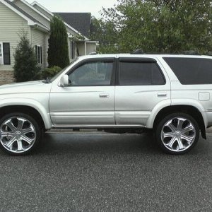 2000 Limited 4Runner

This was how it looked when purchased


Low profile Tires
&
Can somebody say 20's!!!!!!!