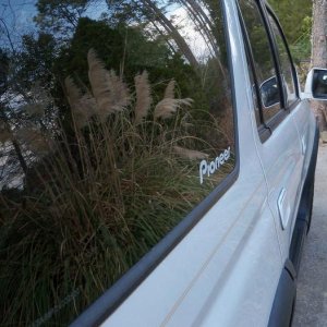 Passenger side with sticker