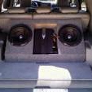 2 Kenwood 12"s with 1,000 watt amp
