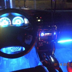 interior lit up at night
