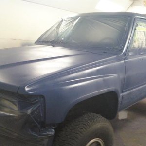 1st coat of orginal toyota med blue