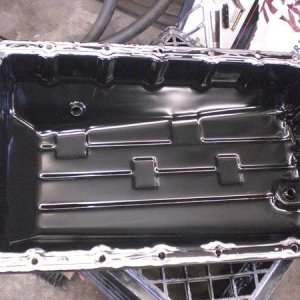 Cleaned up trans pan.