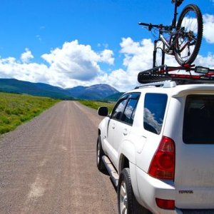 On the way to Seven Peaks bike trail on Snowshoe Mountain, Creede, CO