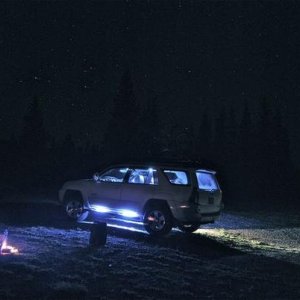 Checking out the LEDs on top of Metroz Mountain, South Fork, CO