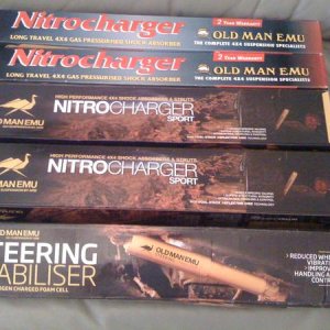 Old Man Emu - F/R shocks and steering dampener